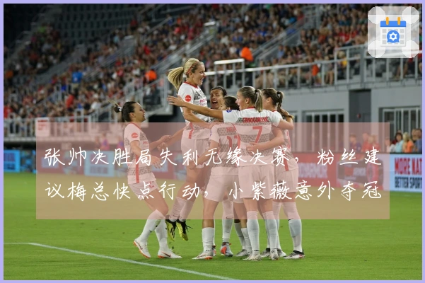 张帅决胜局失利无缘决赛，粉丝建议梅总快点行动，小紫薇意外夺冠